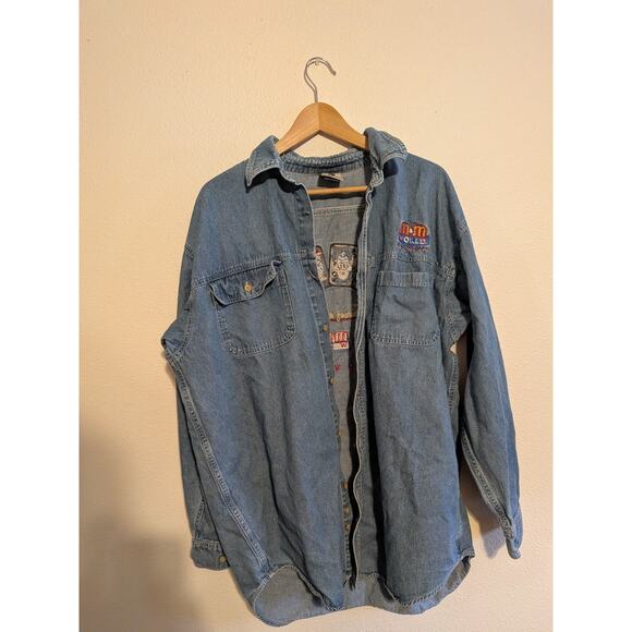 M&Ms Las Vegas denim button down size XL 100% cotton - Picture 1 of 8